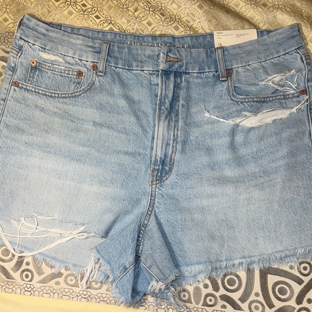 American Eagle Light Blue Denim Shorts